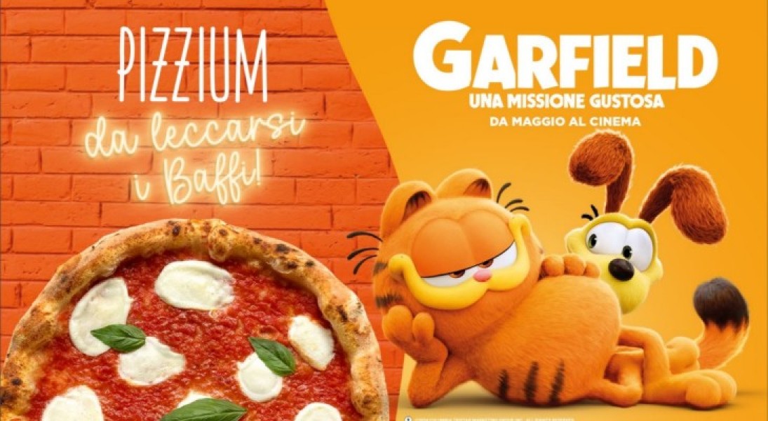 Pizzium, è partita la campagna promozionale col gatto Garfield