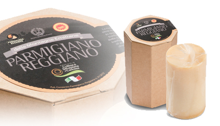 Un cilindro di parmigiano