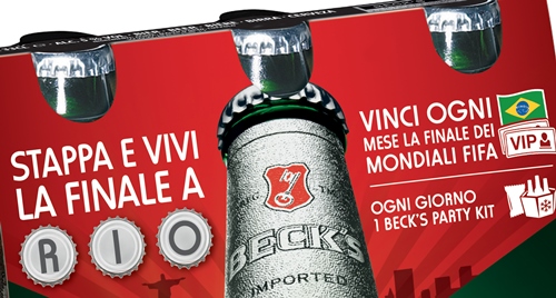 Beck’s è la birra ufficiale del Mondiale FIFA 2014 in Italia