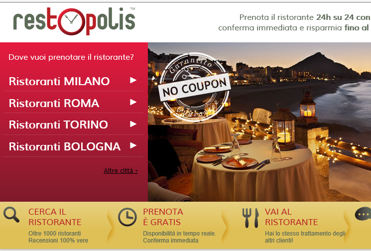RestOpolis, le prenotazioni online conquistano mille ristoranti