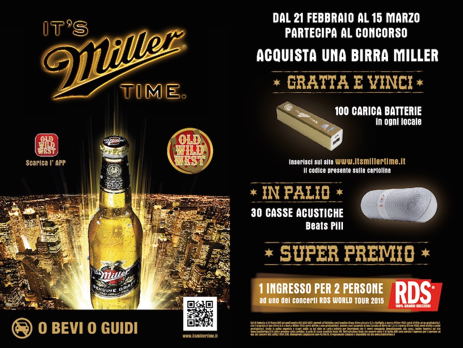 Birra Miller lancia il concorso 