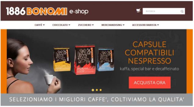 Nuovo sito ecommerce per 1886Bonomi: consegna gratuita in tutta Italia