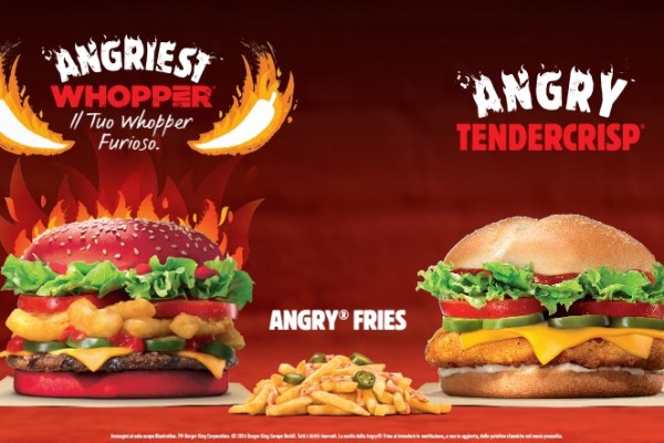 Burger King, fino al 9 maggio spazio alla Angriest Collection