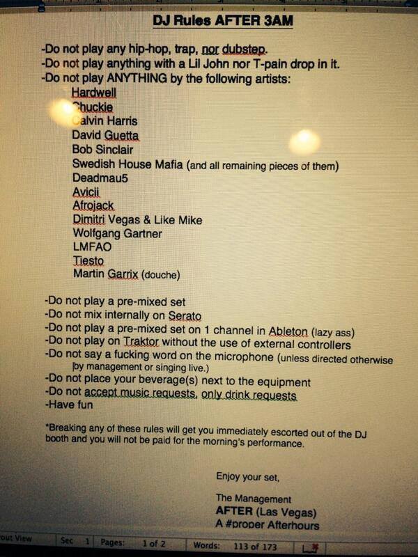 Le "regole musicali" dell'After di Las Vegas finiscono sul Los Angeles Times