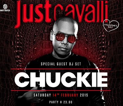 Chuckie al Just Cavalli di Milano a San Valentino