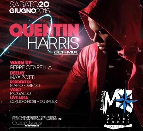 Quentin Harris al Music on the Rocks Positano