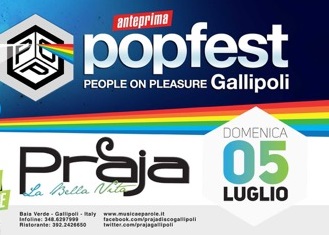 Anteprima Pop Fest: Silvio Carrano al Praja Gallipoli