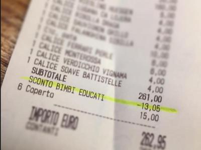 Ristoranti: a Padova arriva lo sconto per i bimbi educati