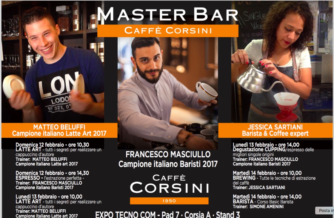 I campioni del caffè salgono in cattedra a Bastia Umbra