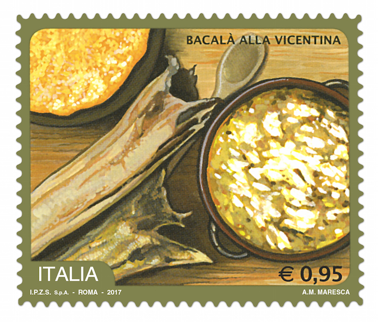 Il Bacalà alla Vicentina diventa un francobollo