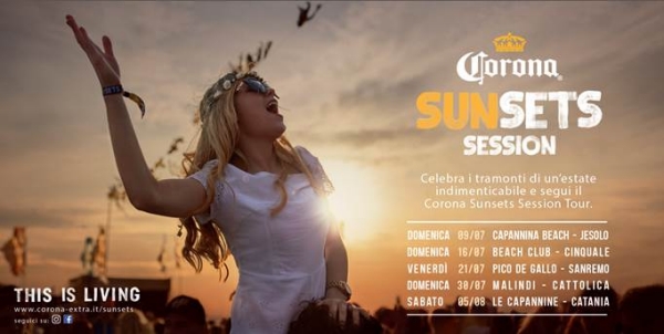 Corona Sunsets Tour 2017: le tappe di un evento imperdibile