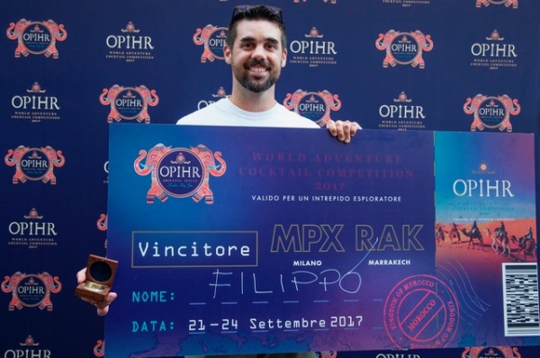 Filippo Laccu vince la Opihr World Adventure Cocktail Competition