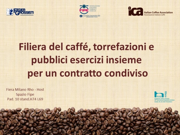 Fipe e ICA-Federgrossisti, contratto condiviso della filiera del caffè