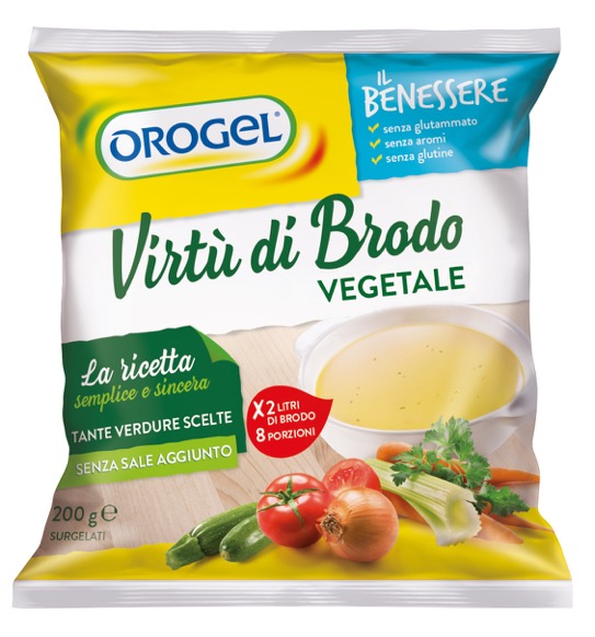 Orogel presenta Virtù di Brodo, il primo brodo vegetale surgelato