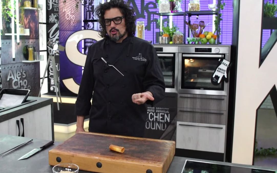 Alessandro Borghese Kitchen Sound, cannolo con gelato al malaga. VIDEO