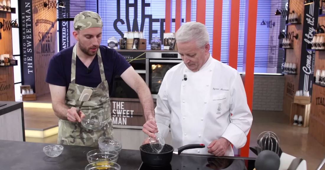 Iginio Massari The Sweetman, i bignè con crema all’Alchermes. VIDEO