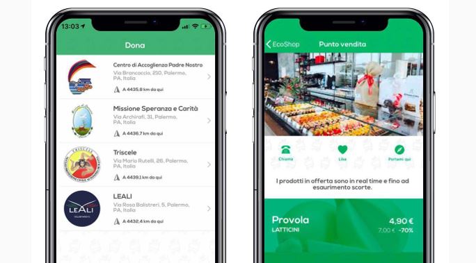 Ecofood, l'app antispreco che unisce esercenti, consumatori e onlus