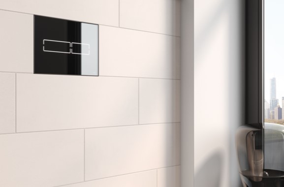 TECElux Mini, la placca di comando per WC che si aziona senza contatto