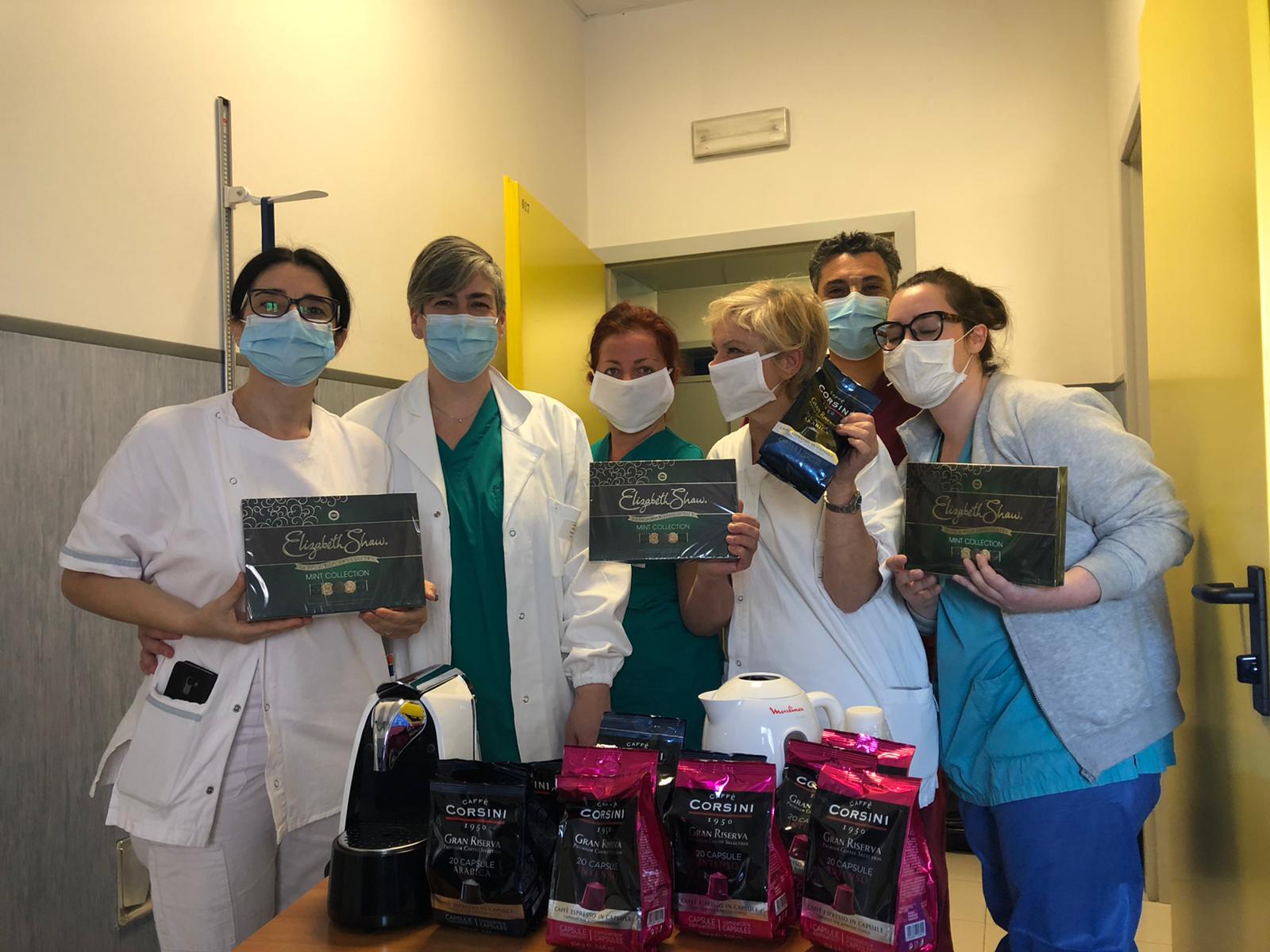 Corsini dona caffè a 10 ospedali della Toscana a sostegno del personale
