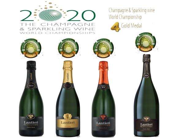 4 medaglie d'oro per Lantieri al The Champagne & Sparkling Wine World Championship