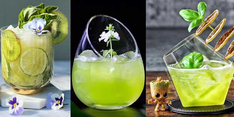 Drink Tris, tre cocktail al basilico