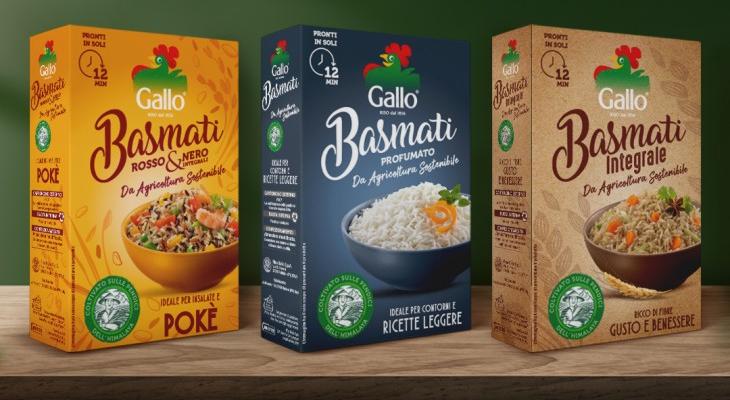Nuovo packaging per il Riso Gallo Basmati firmato RBA Design